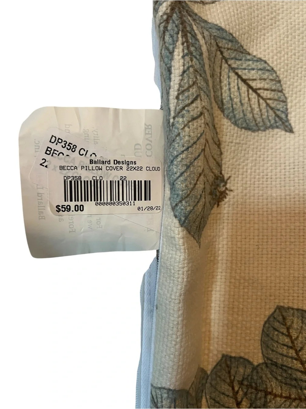 2 Ballard Becca Pillow Covers 22” x 22”